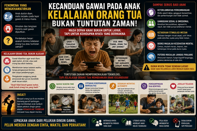Kecanduan Gadget Anak: Kelalaian Orang Tua atau Tuntutan Zaman?