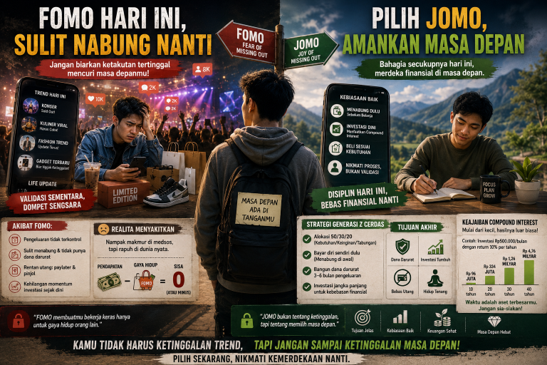 Gaya Hidup FOMO: Mengapa Generasi Z Sulit Menabung?